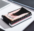 Men Card Holder Slim Carbon Fiber Credit Card Holder Metal Wallet Anti Scan Function Hold Card Coins Cash