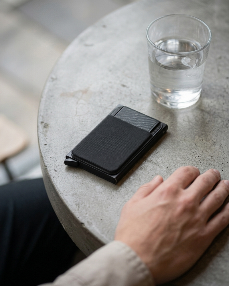 The wallet that holds only what matters.